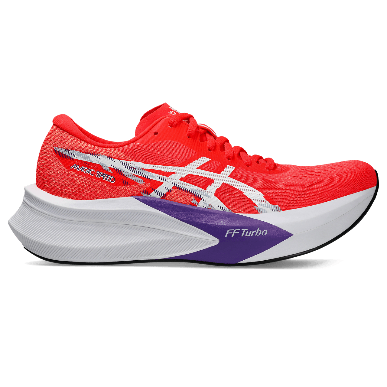 Asics Magic Speed 4 Tenis rojo de mujer para correr