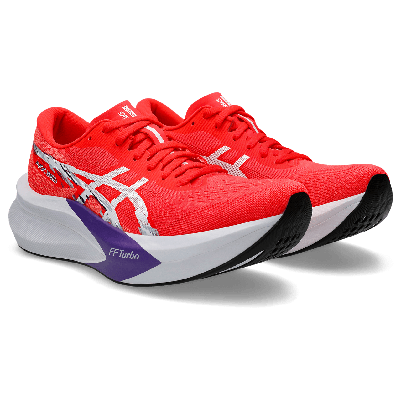 Asics Magic Speed 4 Tenis rojo de mujer para correr