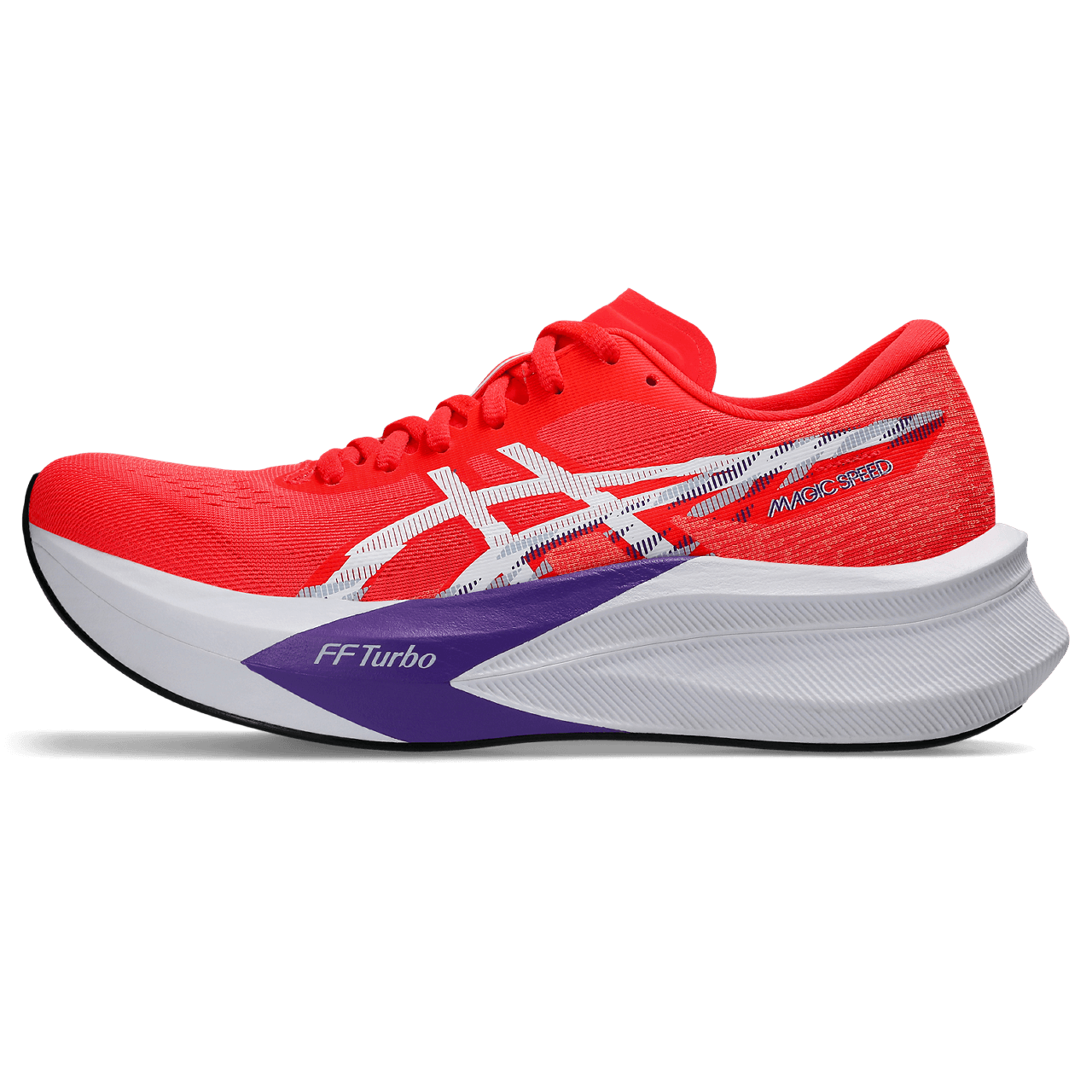 Asics Magic Speed 4 Tenis rojo de mujer para correr