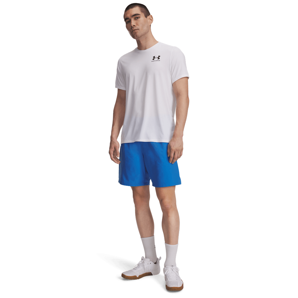 UA Tech Woven Wordmark Short Pantaloneta azul de hombre para entrenamiento