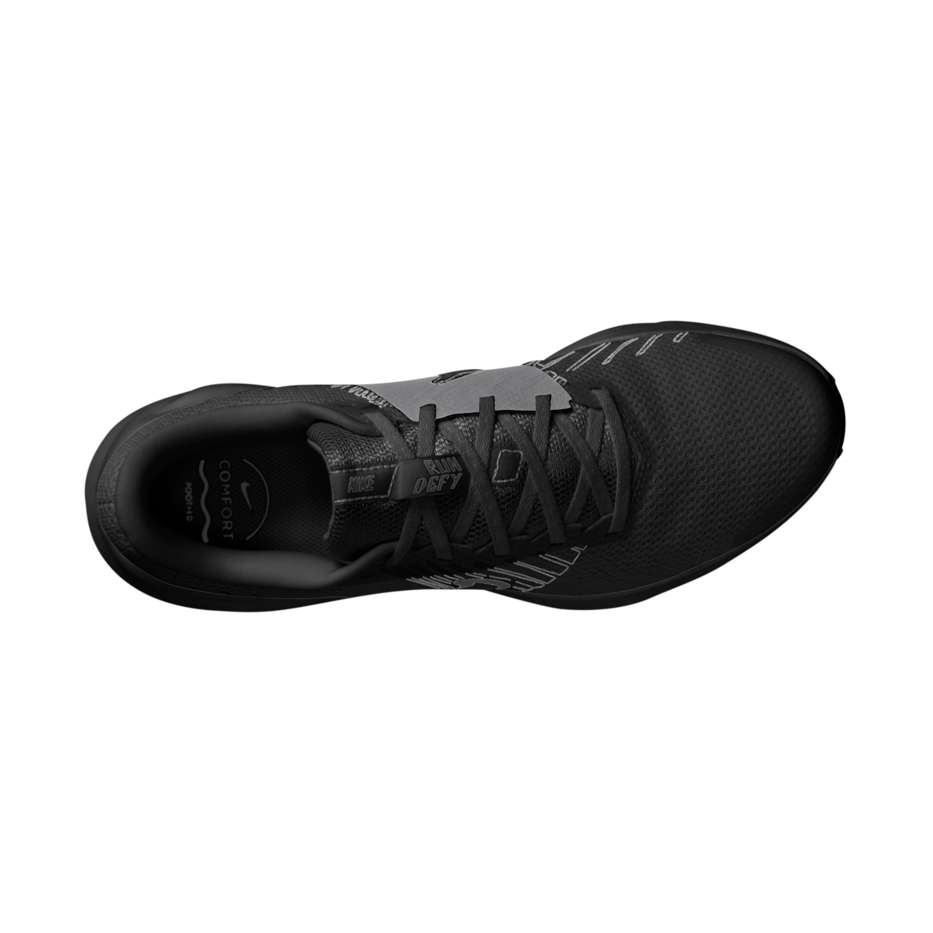 Nike Run Defy Tenis negro de hombre para correr