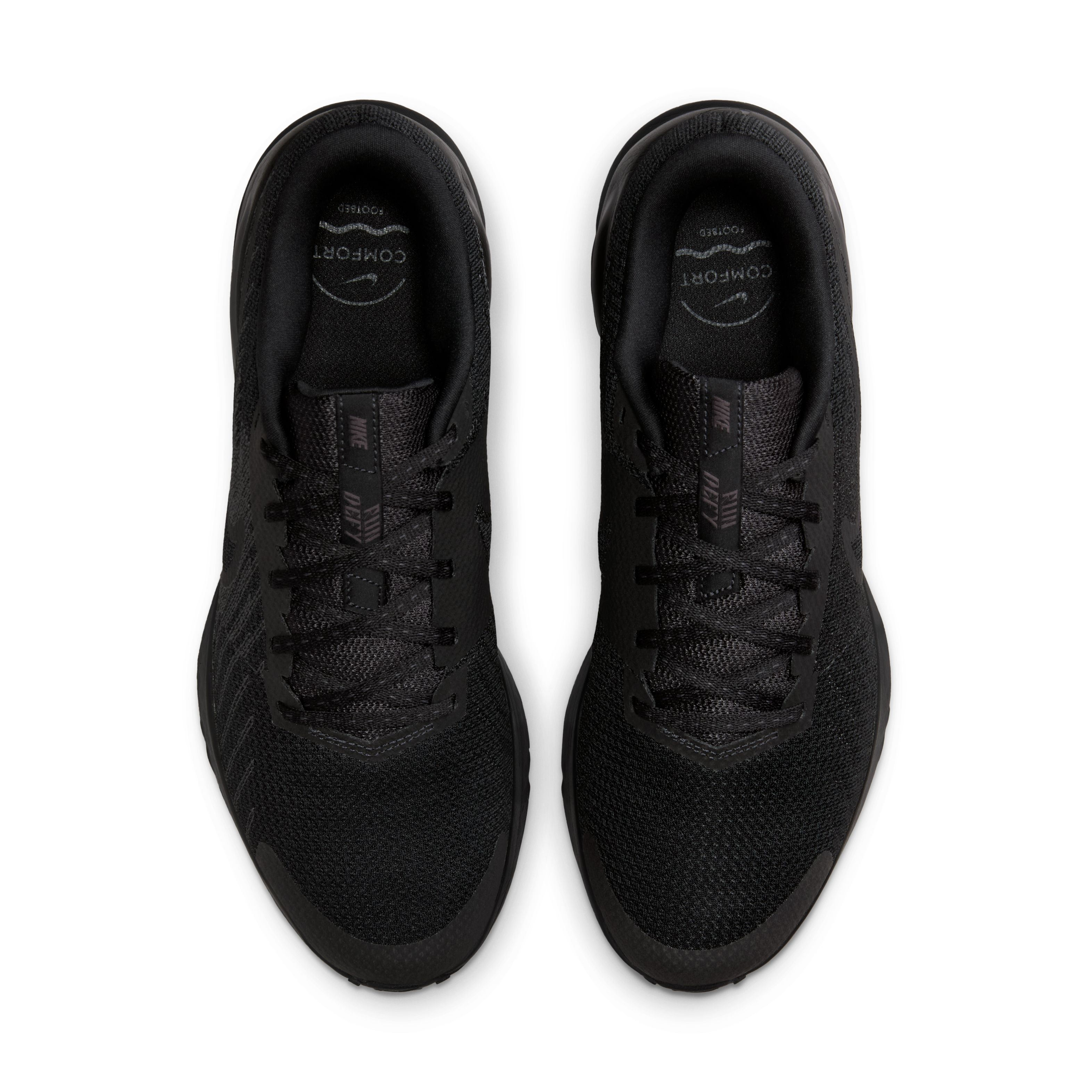Nike Run Defy Tenis negro de hombre para correr