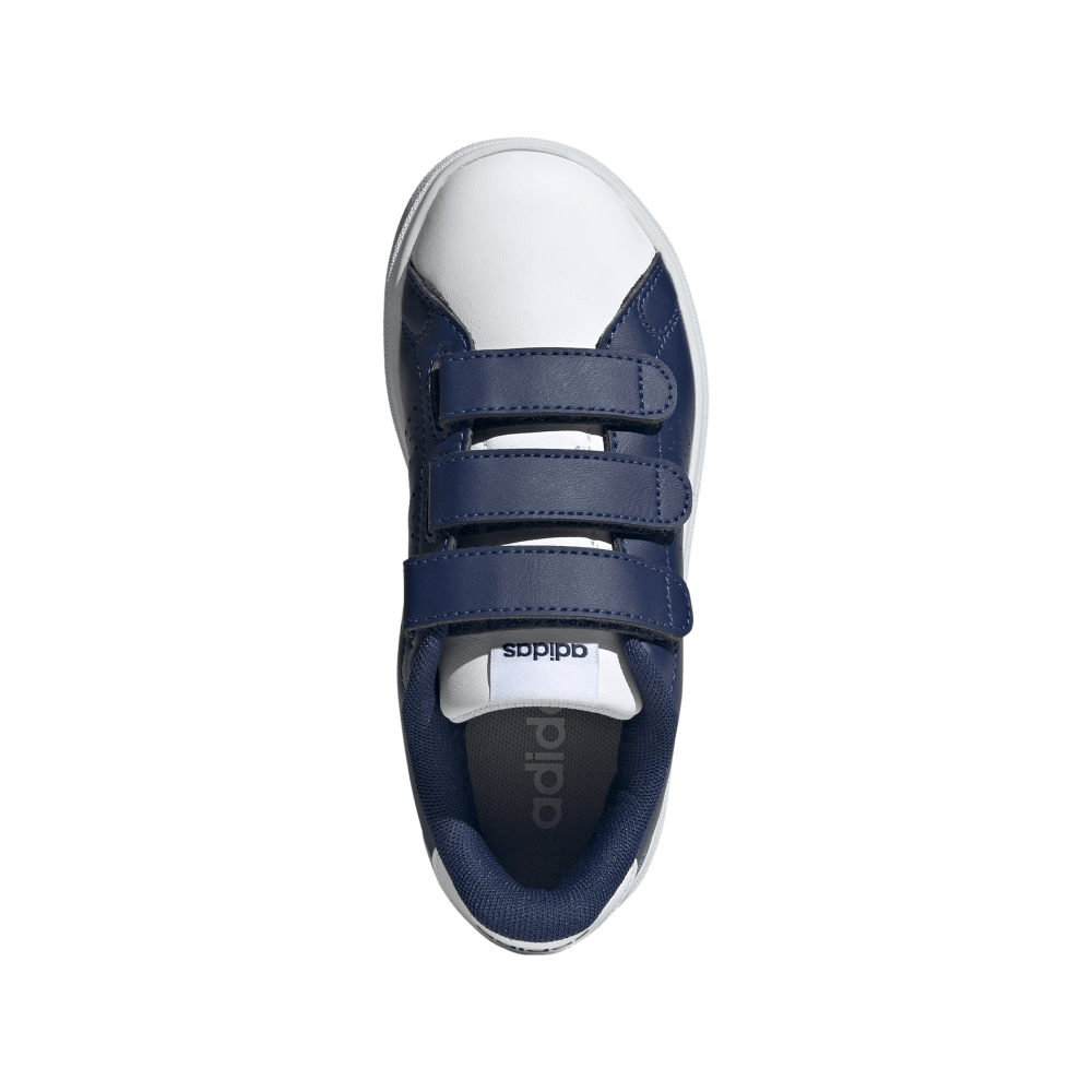 Adidas Tenis Advantage Base 2.0 Kids azul de niño lifestyle