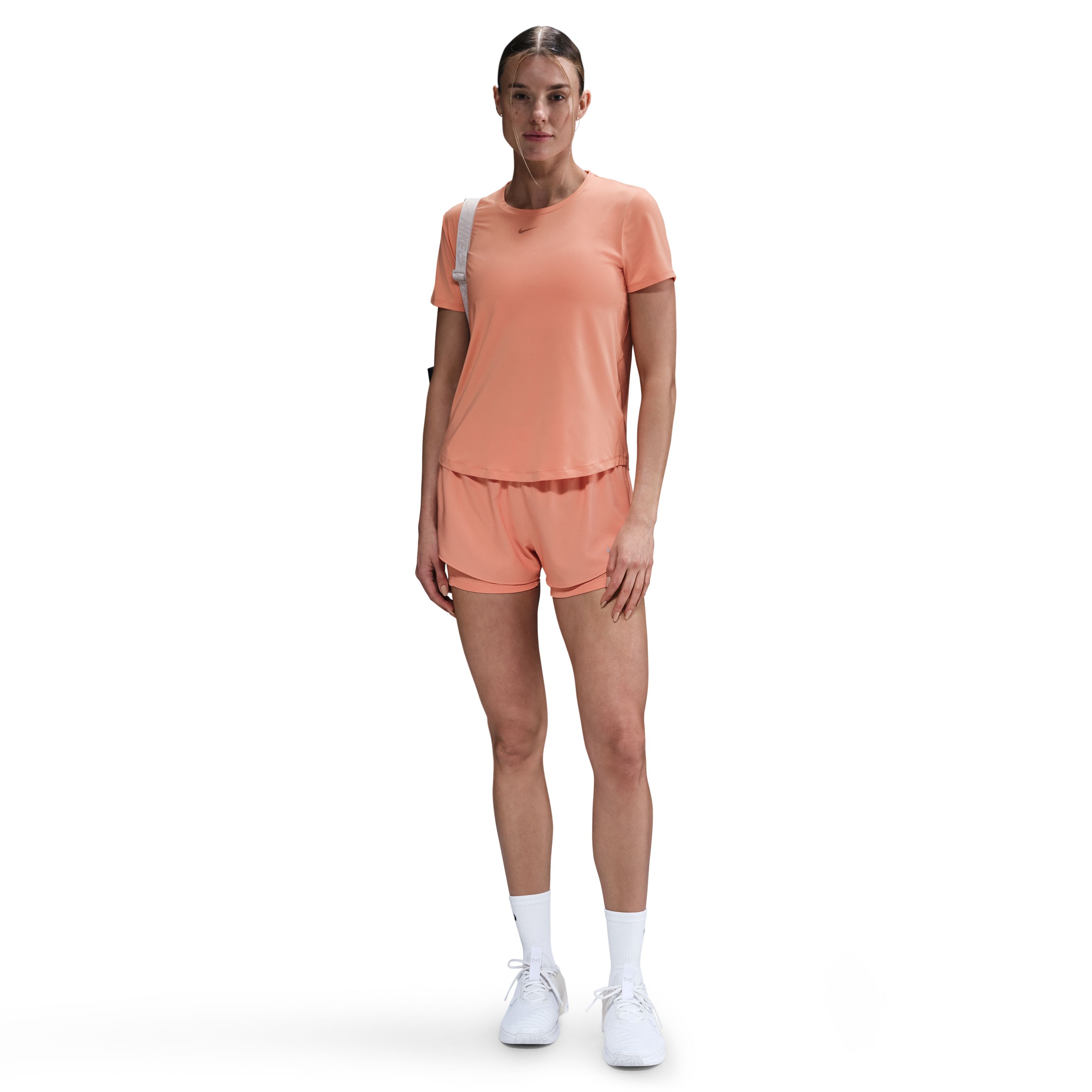 Nike W Nk One Classic Df Ss Top Camiseta Manga Corta naranja de mujer para entrenamiento