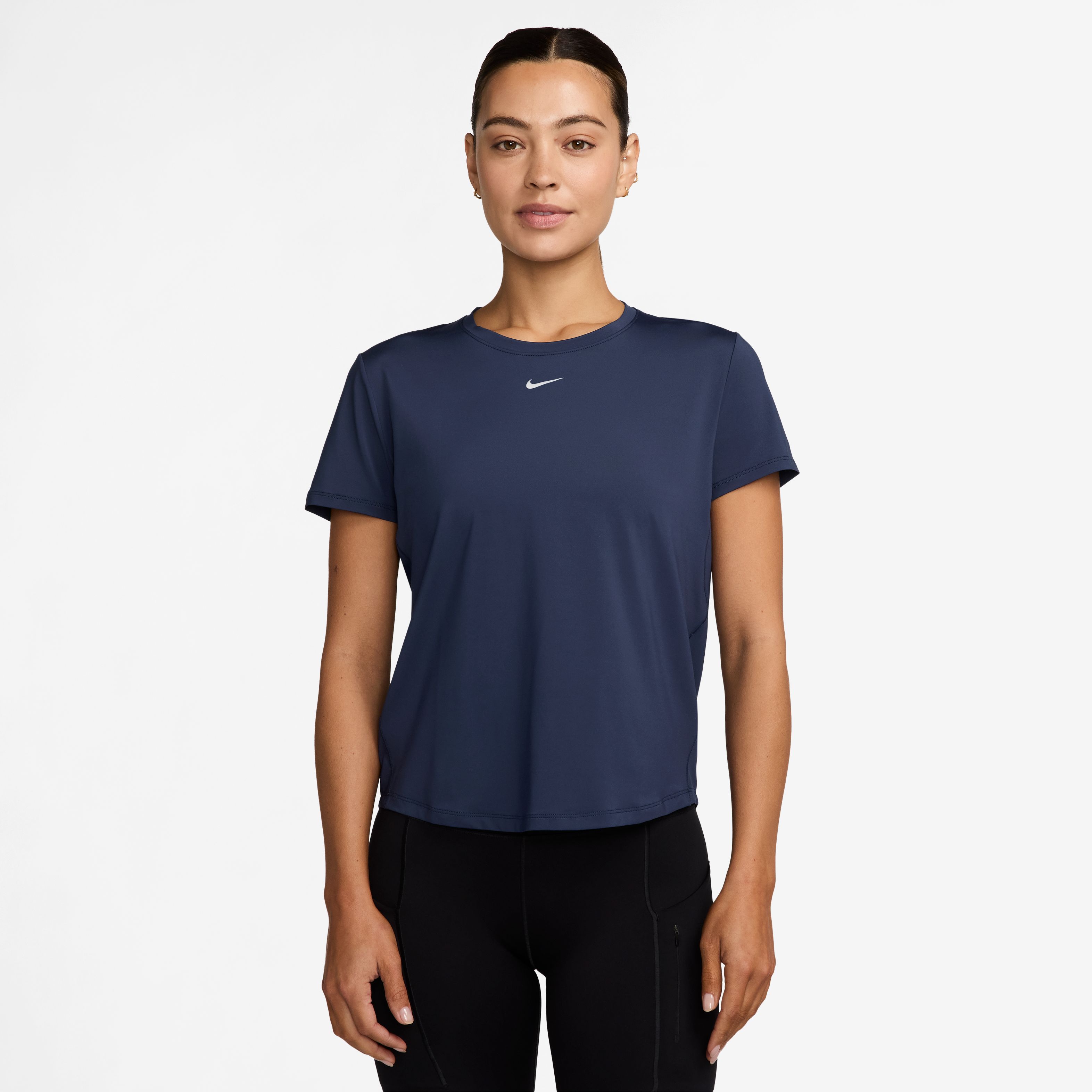 Nike W Nk One Classic Df Ss Top Camiseta Manga Corta azul de mujer para entrenamiento