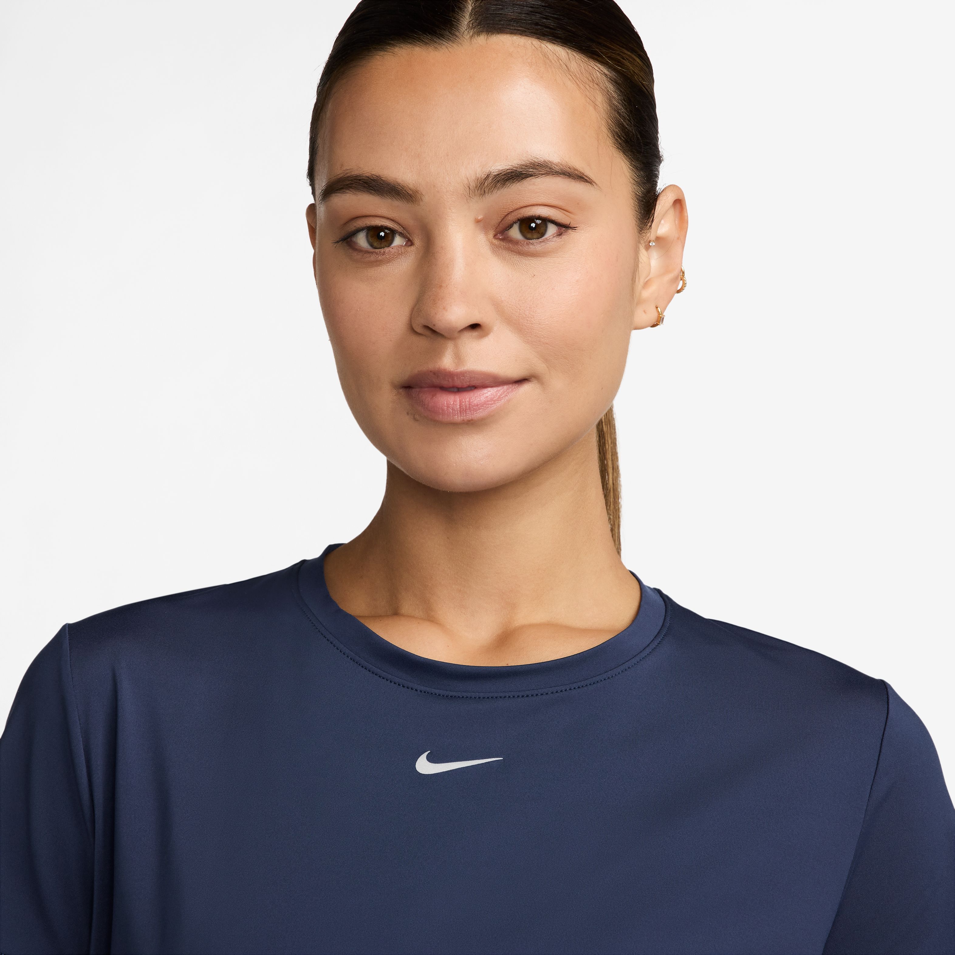 Nike W Nk One Classic Df Ss Top Camiseta Manga Corta azul de mujer para entrenamiento