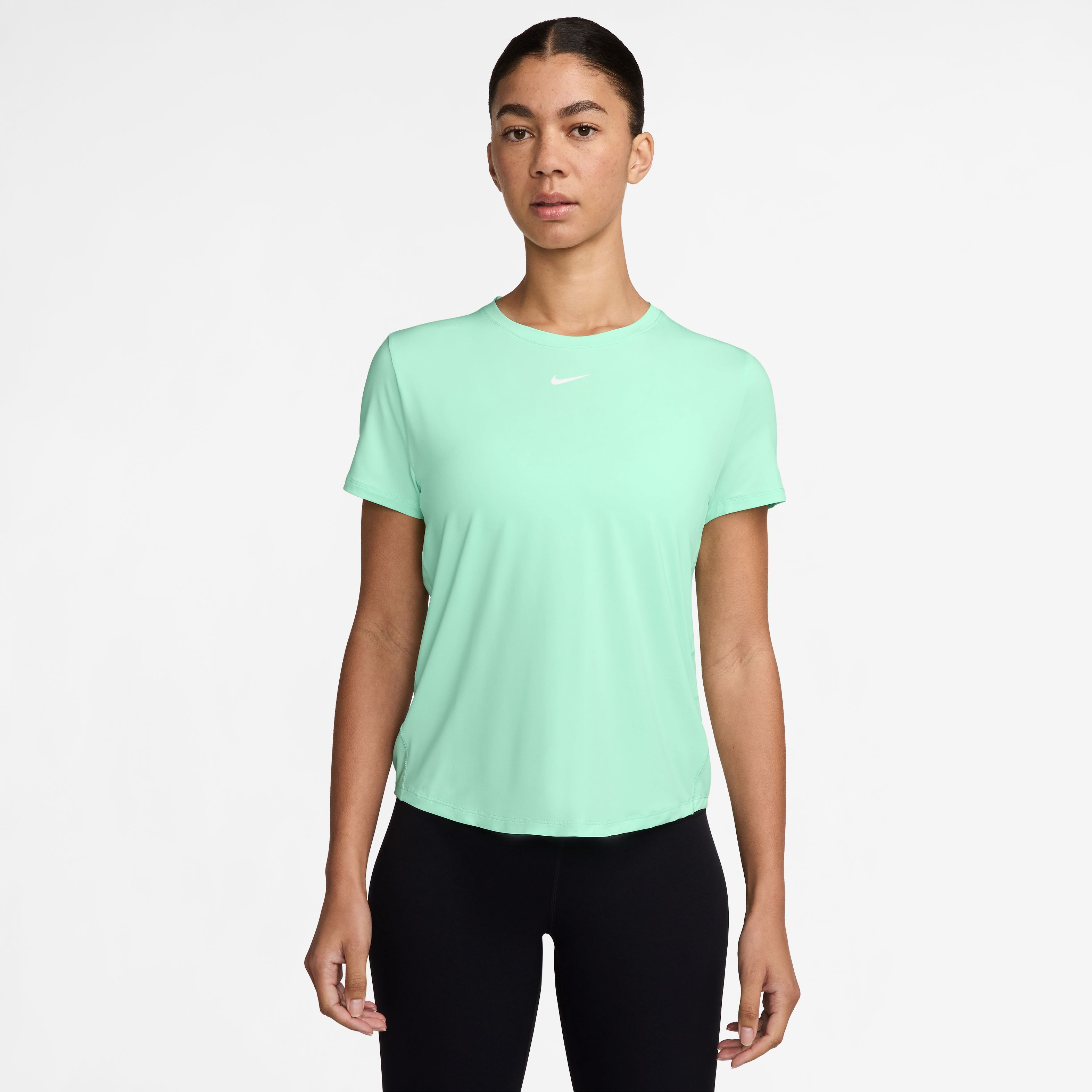 Nike W Nk One Classic Df Ss Top Camiseta Manga Corta verde de mujer para entrenamiento