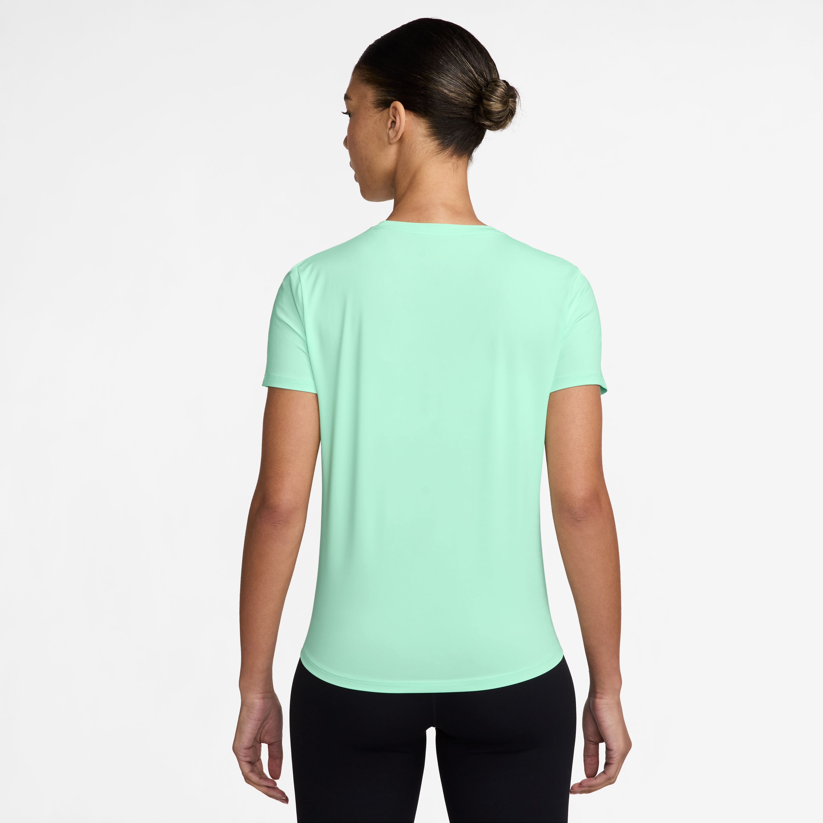 Nike W Nk One Classic Df Ss Top Camiseta Manga Corta verde de mujer para entrenamiento