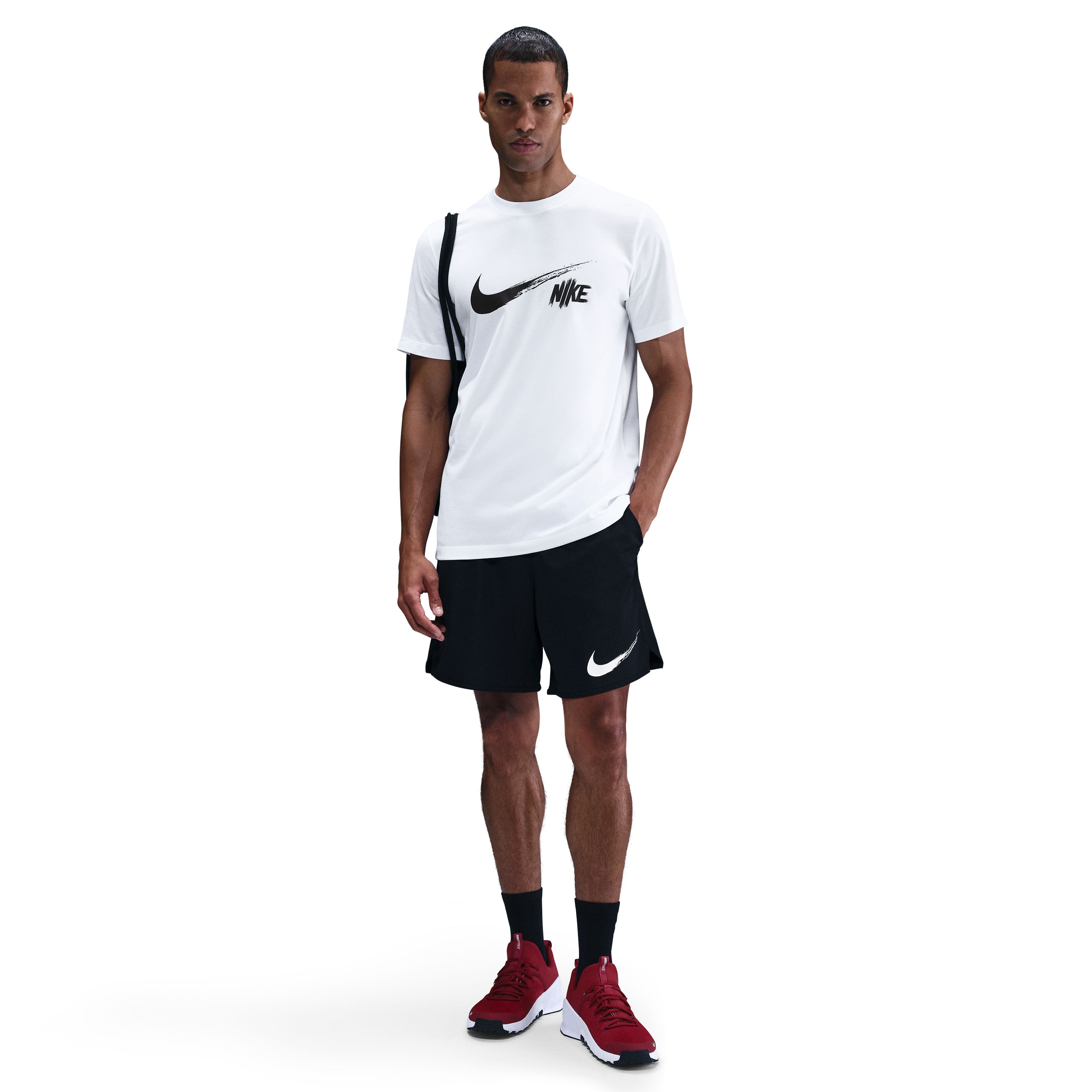 Nike M Nk Df Tee Hbr Gfx Pack Camiseta Manga Corta blanco de hombre para entrenamiento