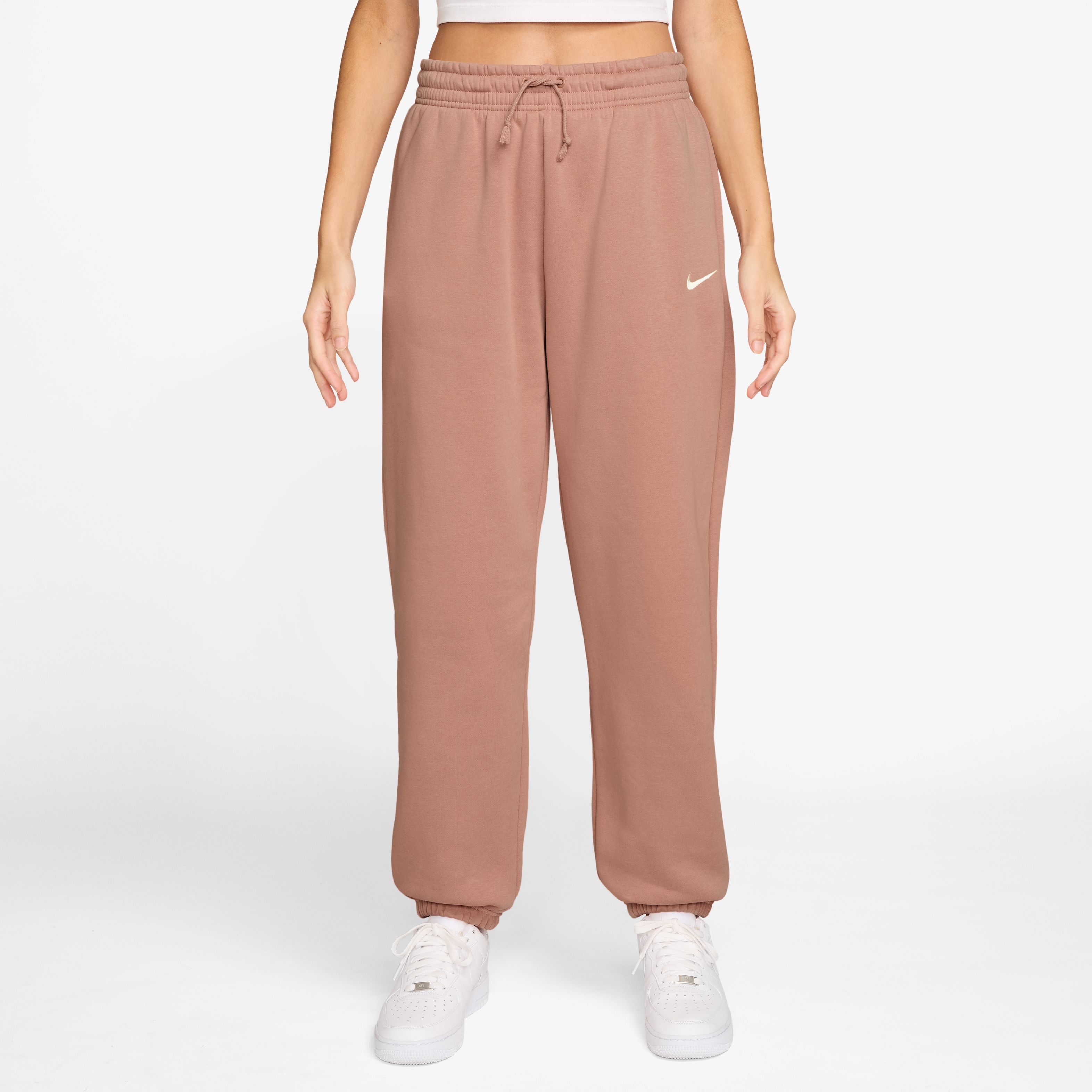 Nike W Nsw Phnx Flc Hr Os Pant 2 Pantalón rosado de mujer lifestyle