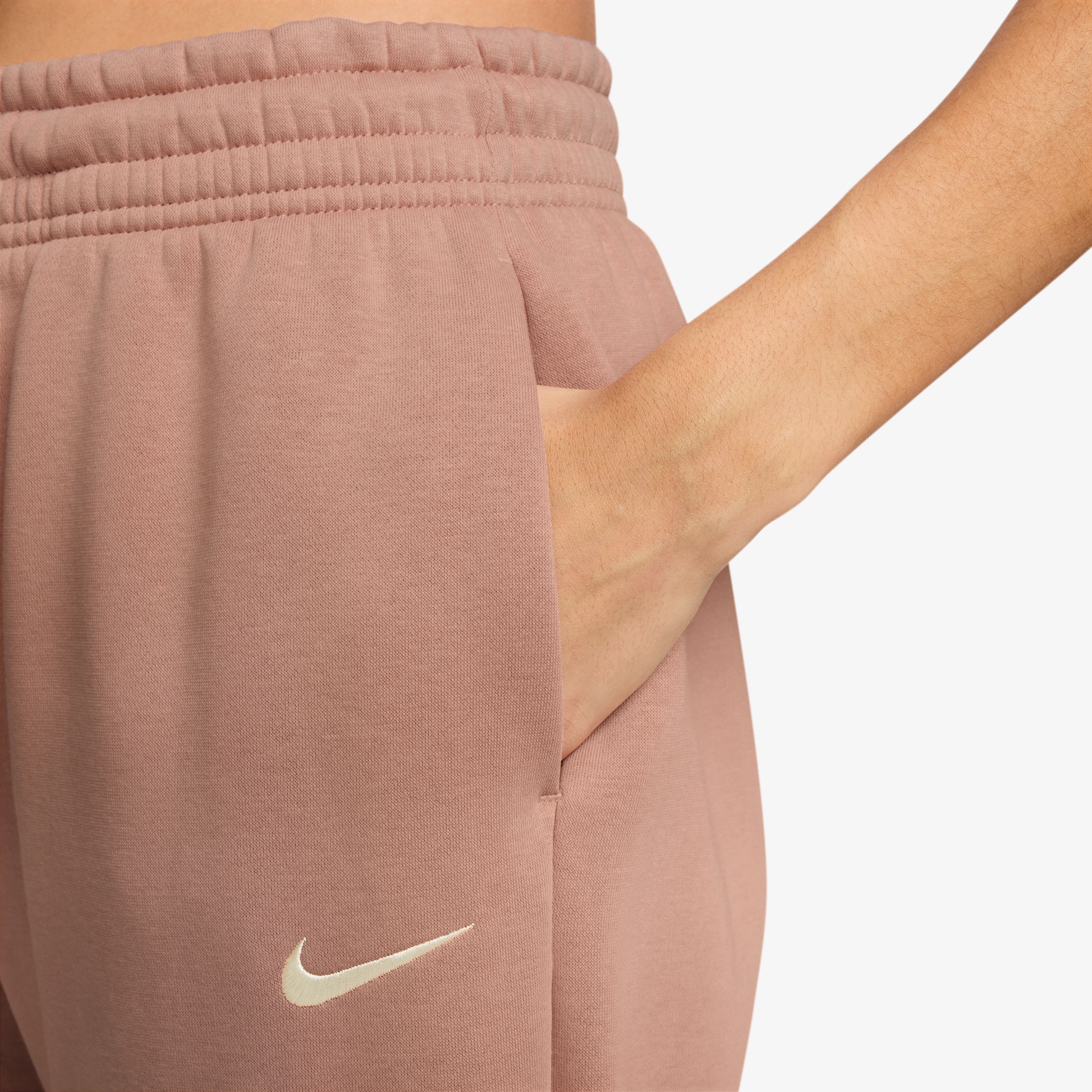 Nike W Nsw Phnx Flc Hr Os Pant 2 Pantalón rosado de mujer lifestyle