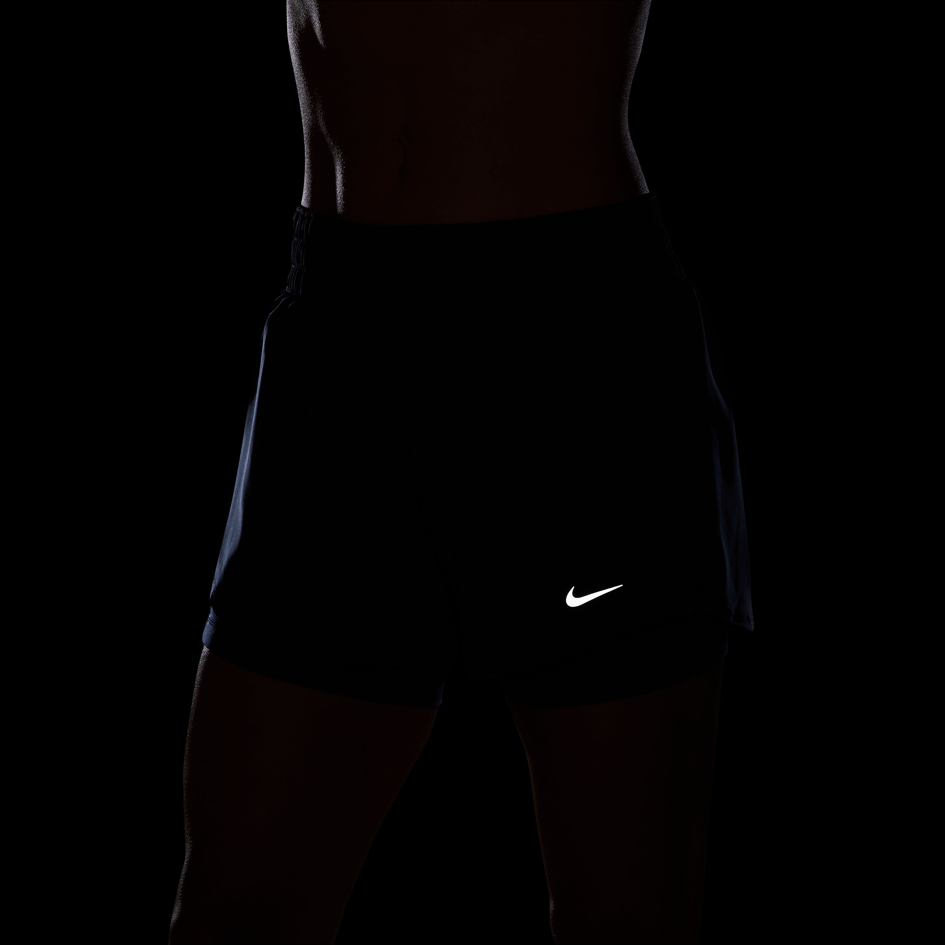 Nike W Nk One Df Mr 3In 2N1 Short Pantaloneta azul de mujer para entrenamiento