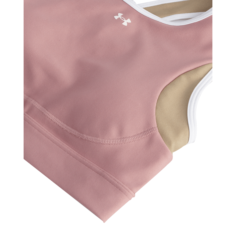 UA Crossback Mid Open Back Top rosado de mujer para entrenamiento