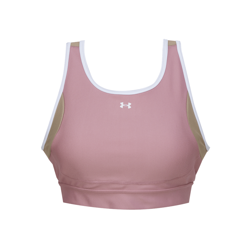 UA Crossback Mid Open Back Top rosado de mujer para entrenamiento