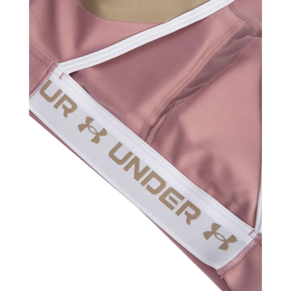 UA Crossback Mid Open Back Top rosado de mujer para entrenamiento