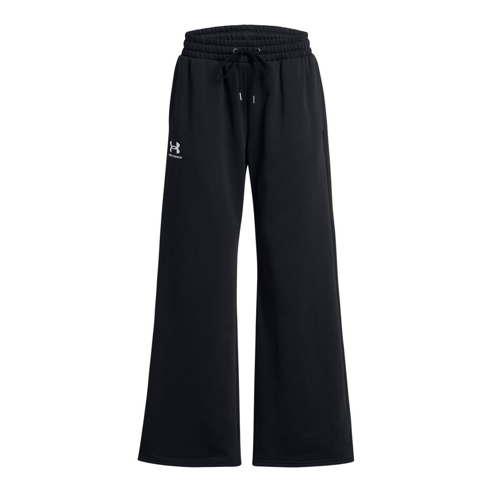 UA Icon Flc Wide Leg Pants Pantalón negro de mujer lifestyle