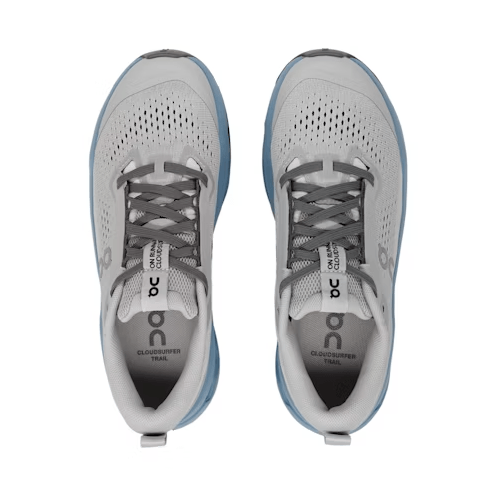 On Cloudsurfer Trail 2 Tenis gris de mujer para correr