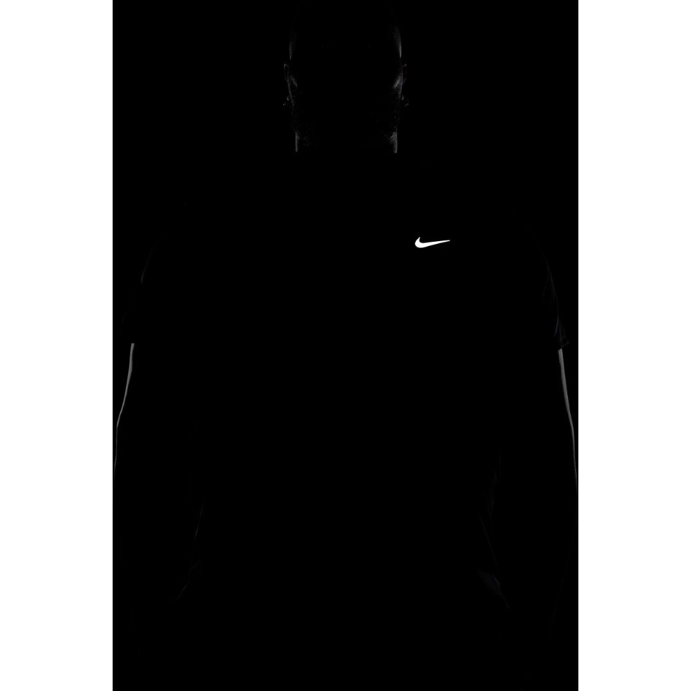 Nike M Nk Df Uv Miler Ss Camiseta Manga Corta negro de hombre para correr