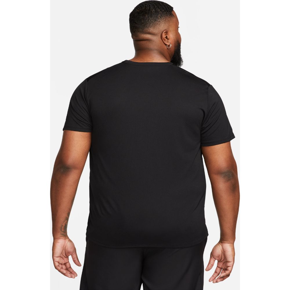 Nike M Nk Df Uv Miler Ss Camiseta Manga Corta negro de hombre para correr