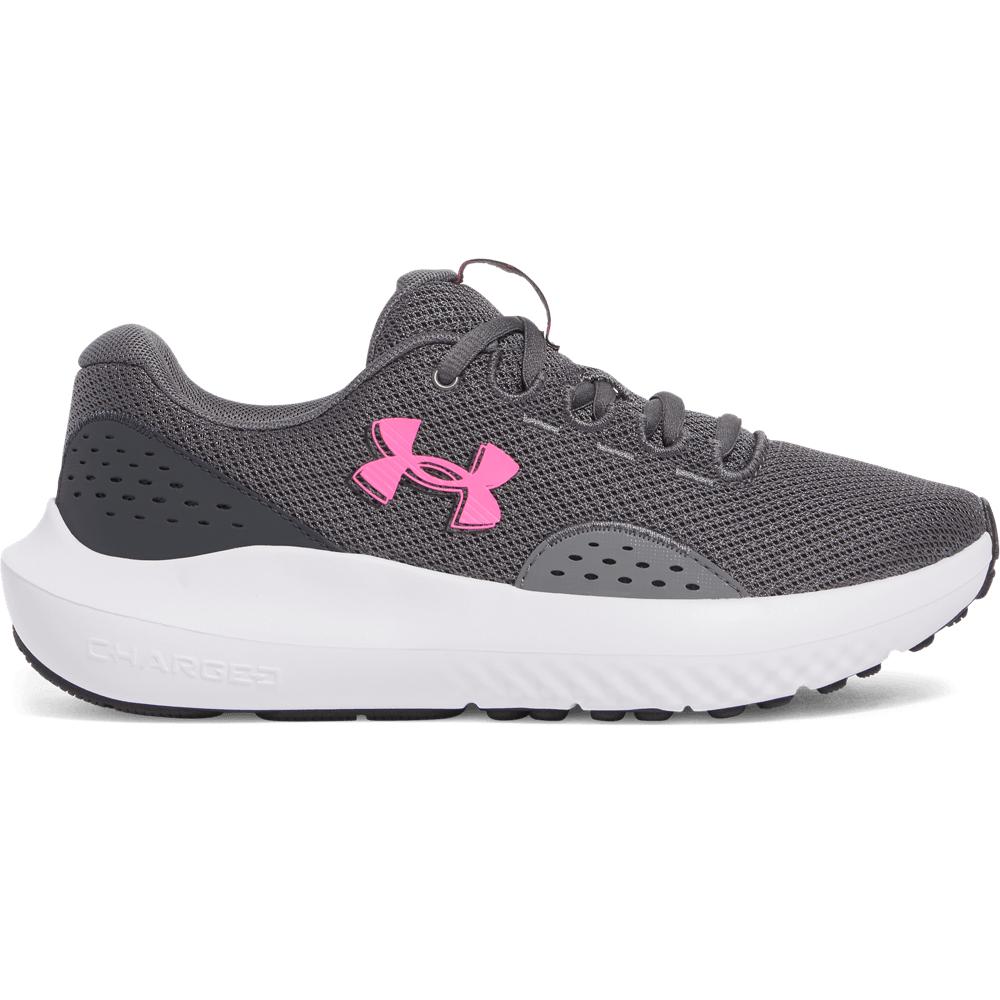 UA W Charged Surge 4 Tenis gris de mujer para correr