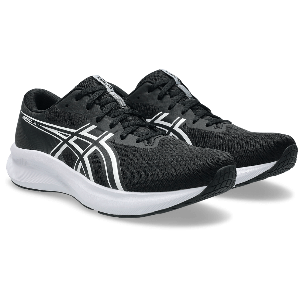 Asics Patriot 14 Tenis negro de hombre para correr