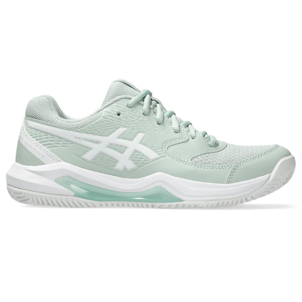 asics gel-dedicate 8 clay tenis verde de mujer para tenis