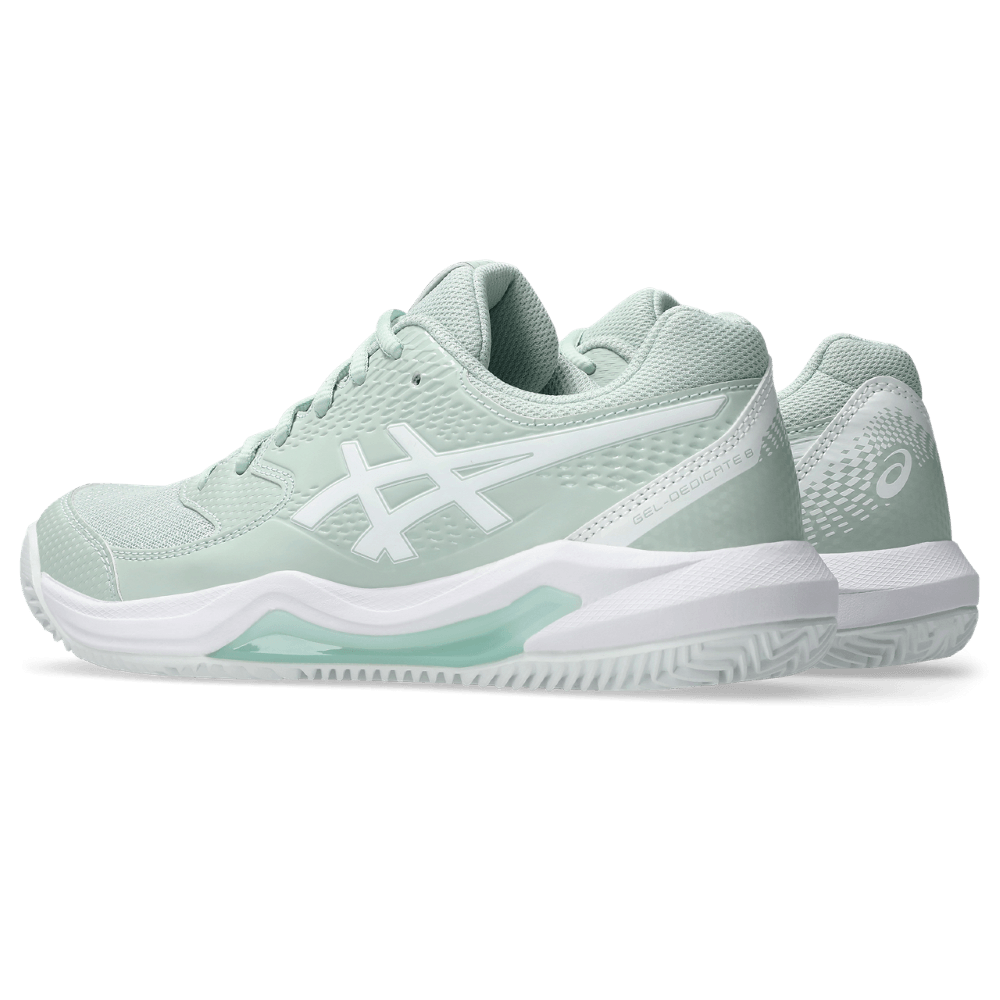 asics gel-dedicate 8 clay tenis verde de mujer para tenis