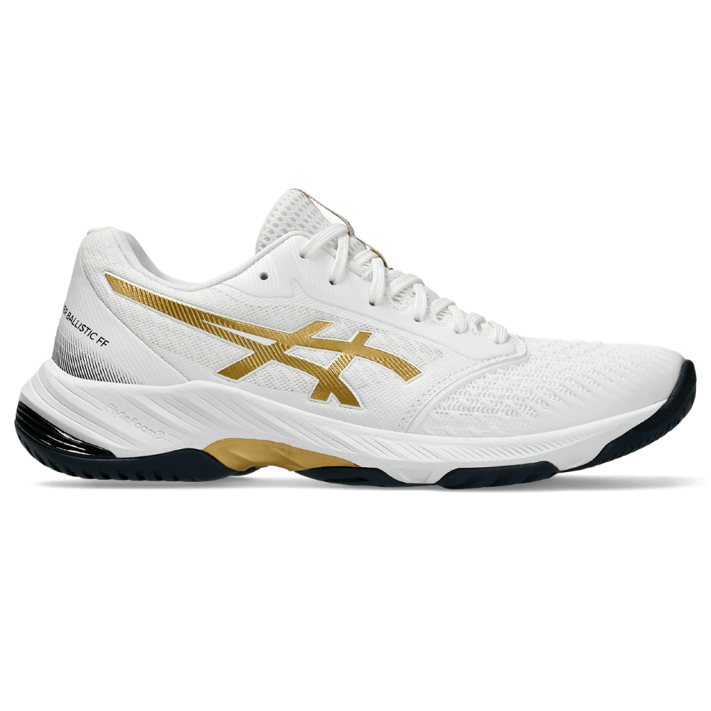 asics netburner ballistic ff 3 tenis blanco de hombre para indoor