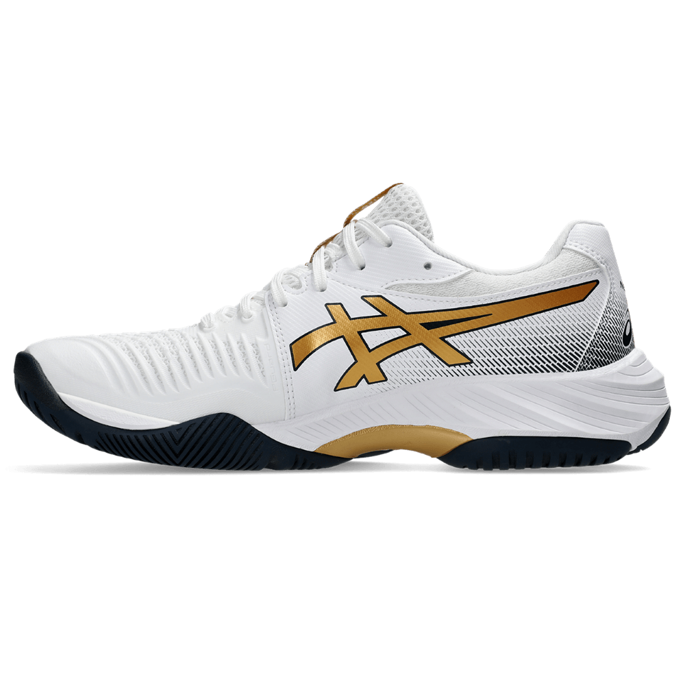 asics netburner ballistic ff 3 tenis blanco de hombre para indoor