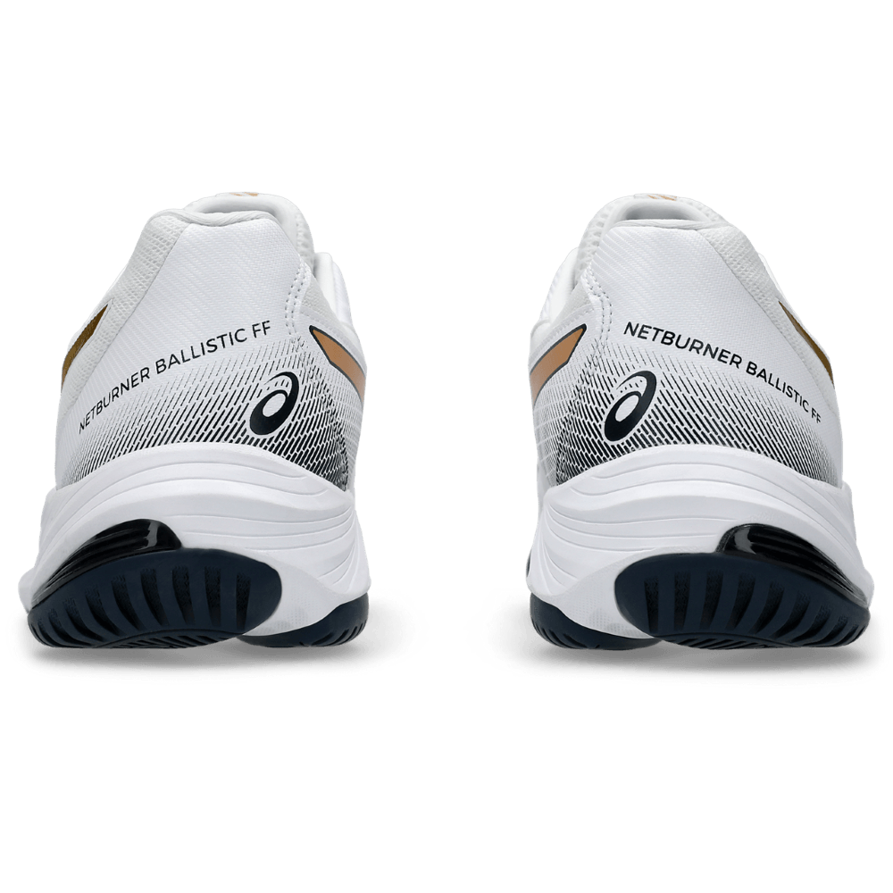 asics netburner ballistic ff 3 tenis blanco de hombre para indoor