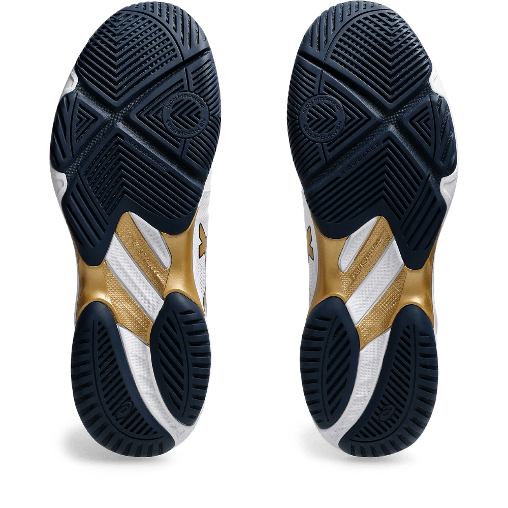 asics netburner ballistic ff 3 tenis blanco de hombre para indoor