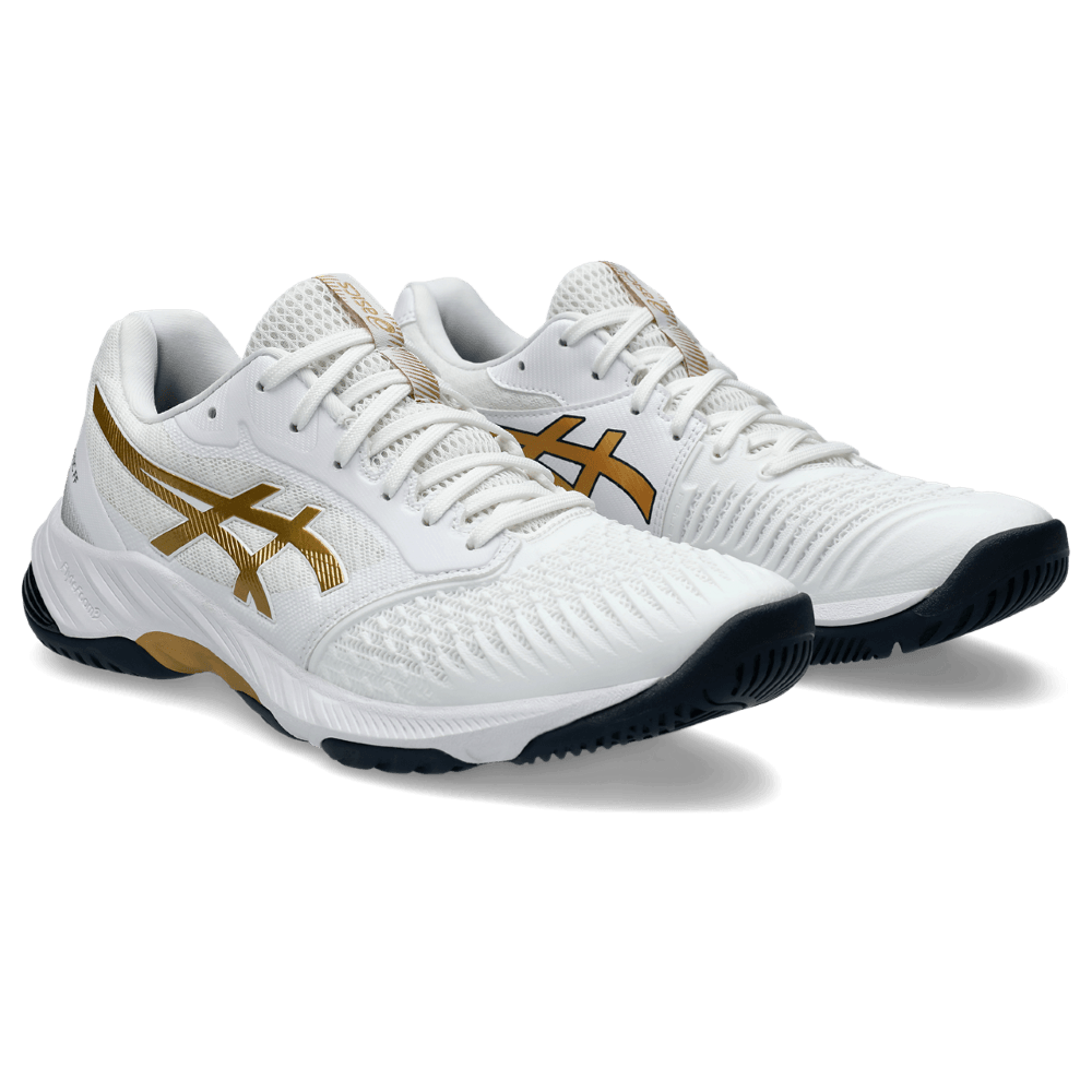 asics netburner ballistic ff 3 tenis blanco de hombre para indoor