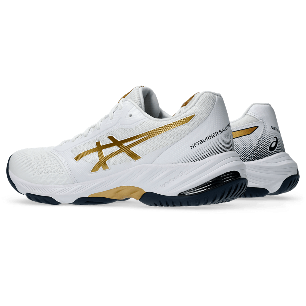 asics netburner ballistic ff 3 tenis blanco de hombre para indoor