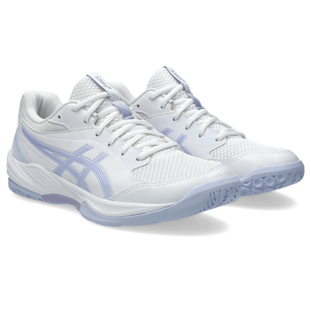 asics gel-task 4 tenis blanco de mujer para indoor