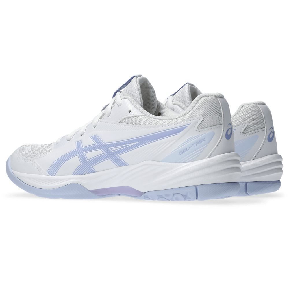 asics gel-task 4 tenis blanco de mujer para indoor