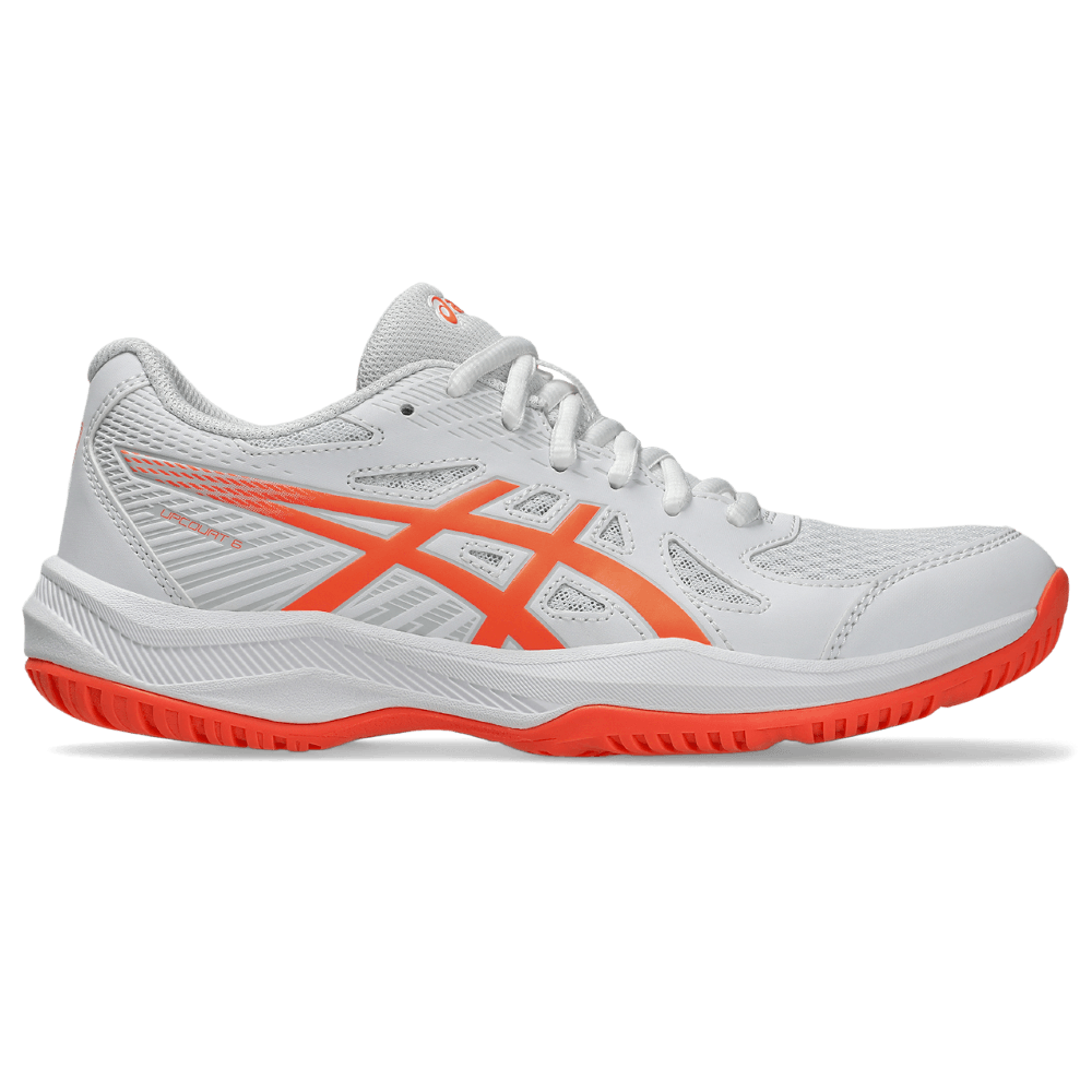 asics upcourt 6 tenis negro de mujer para indoor