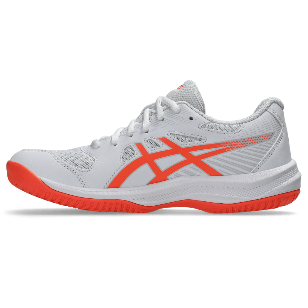 asics upcourt 6 tenis negro de mujer para indoor