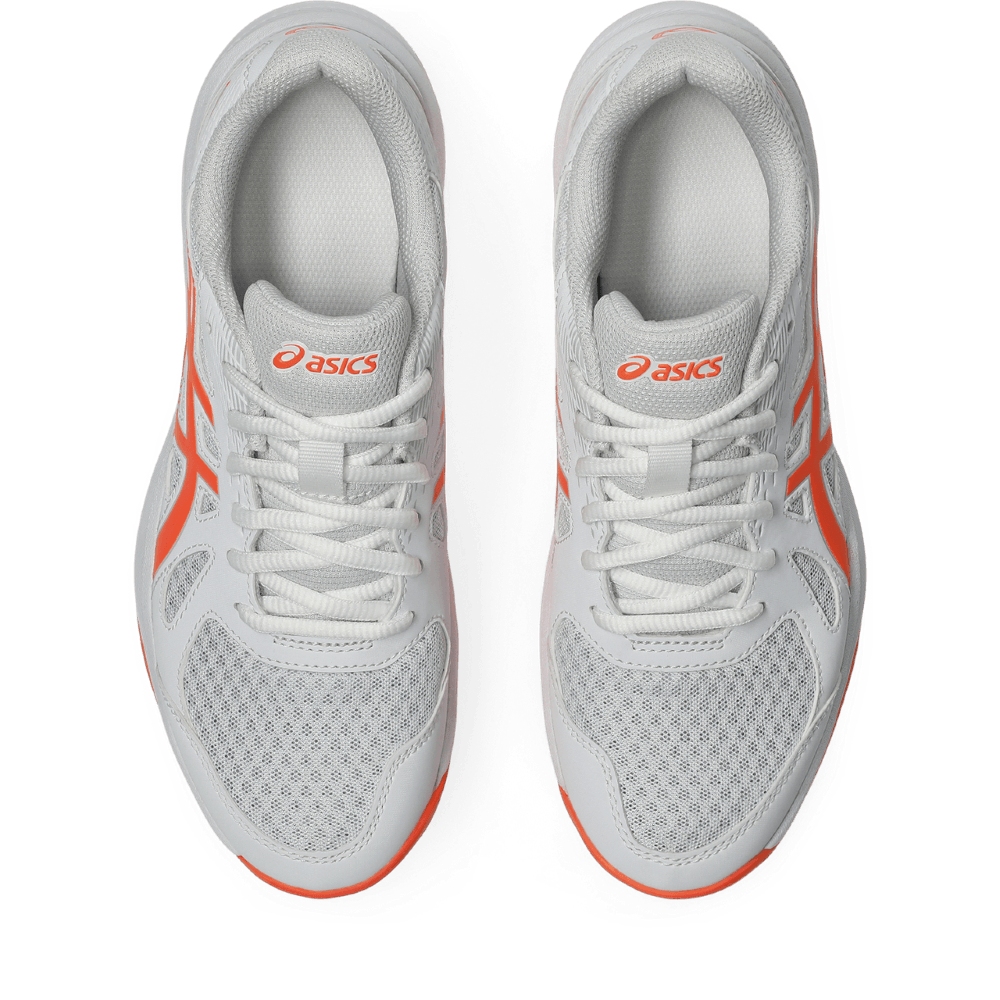 asics upcourt 6 tenis negro de mujer para indoor