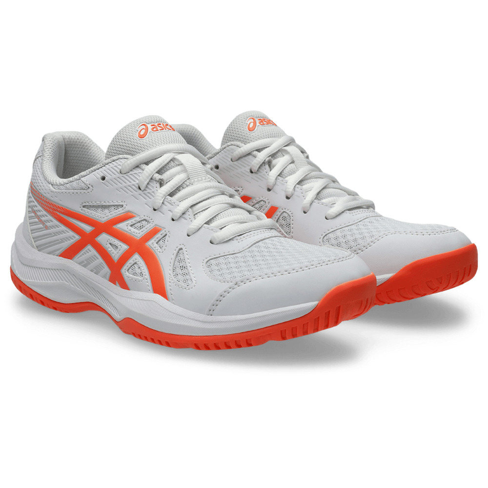 asics upcourt 6 tenis negro de mujer para indoor