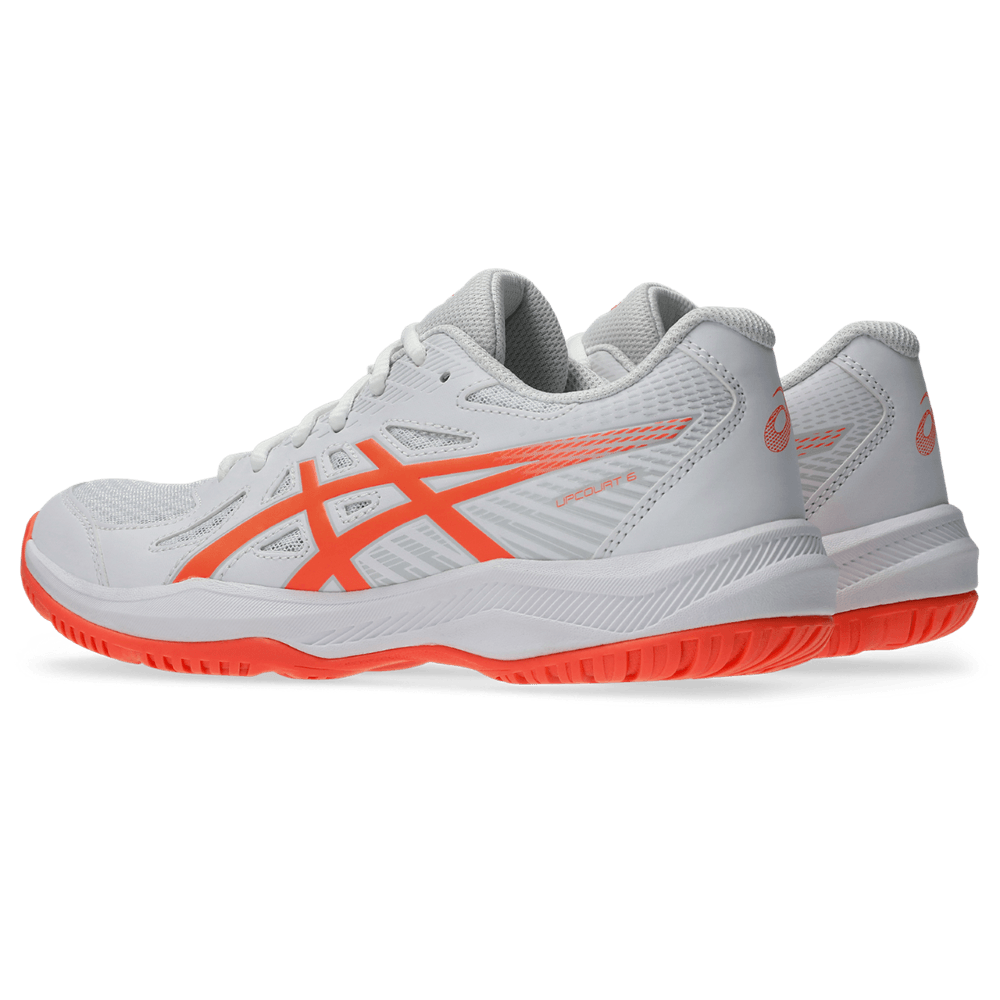 asics upcourt 6 tenis negro de mujer para indoor