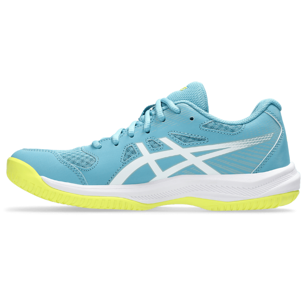 asics upcourt 6 tenis azul de mujer para indoor
