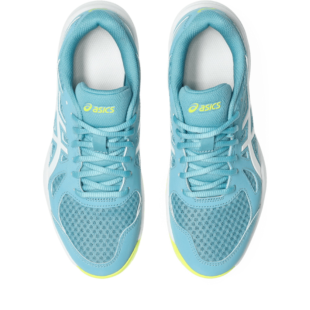 asics upcourt 6 tenis azul de mujer para indoor