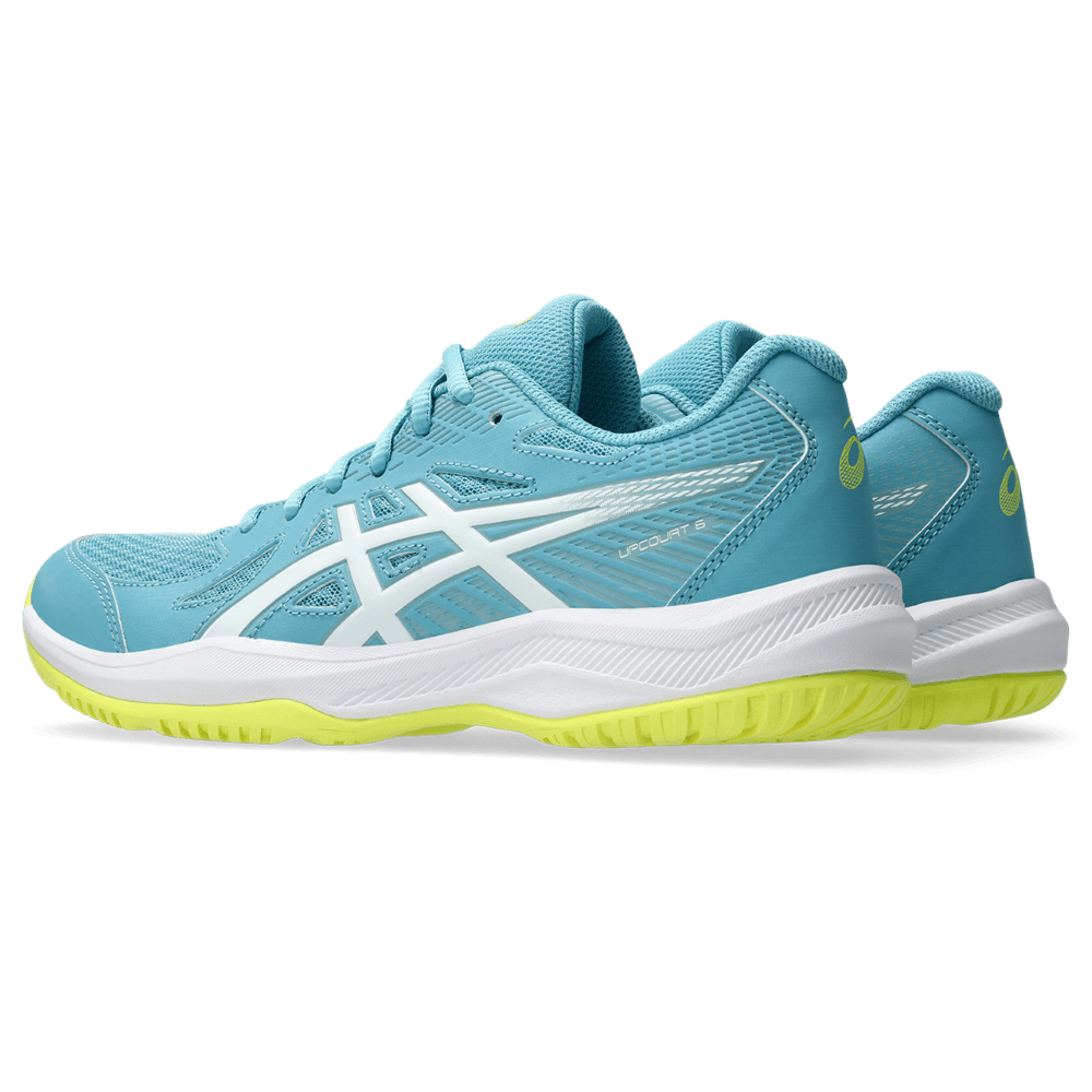asics upcourt 6 tenis azul de mujer para indoor