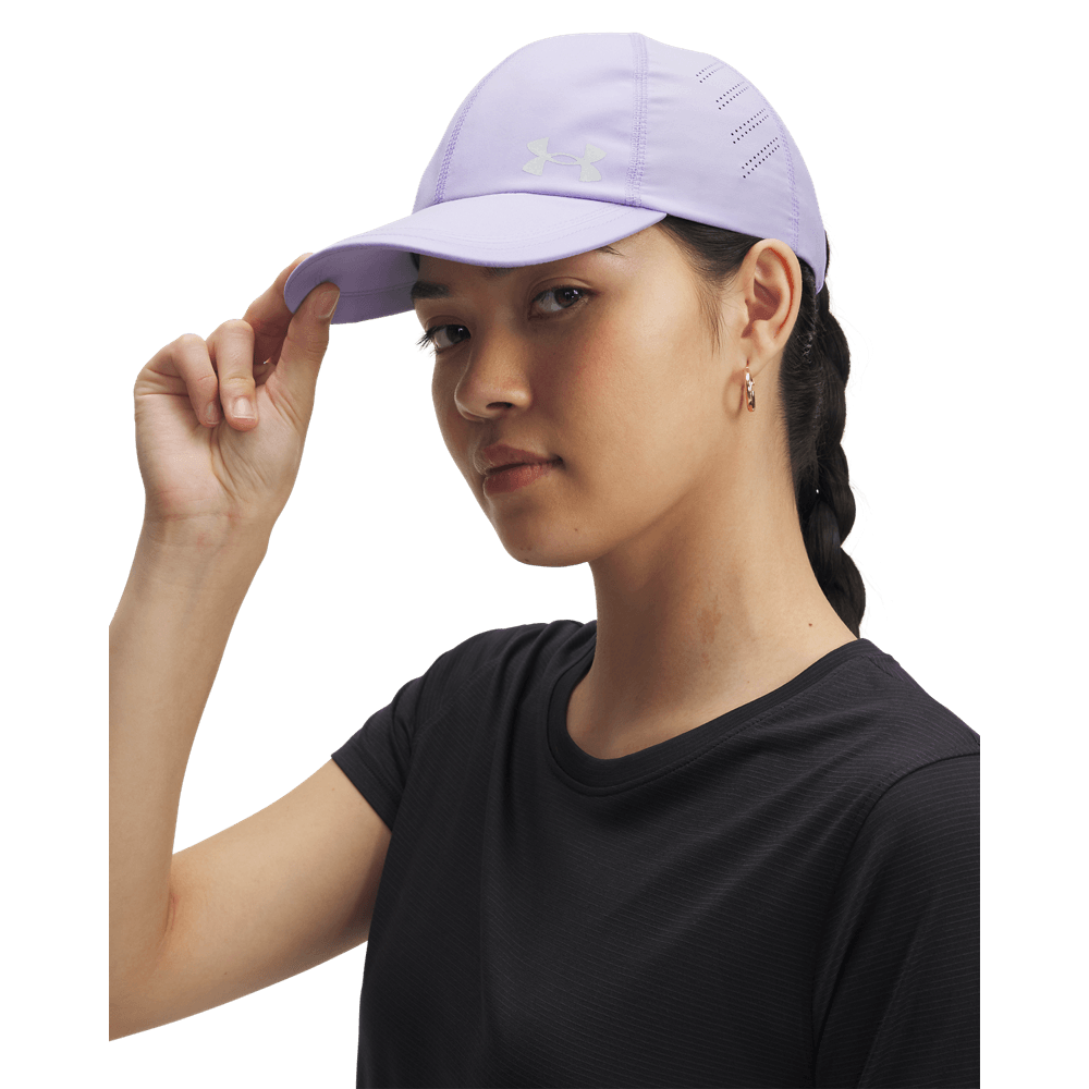 UA So-Chill Velociti Adj Gorra morado de mujer para correr