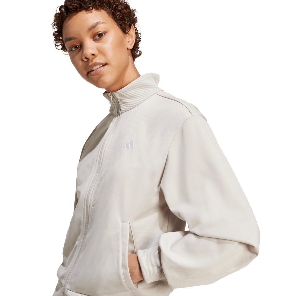 Adidas W Feelcozy Ts Sudadera beige de mujer lifestyle
