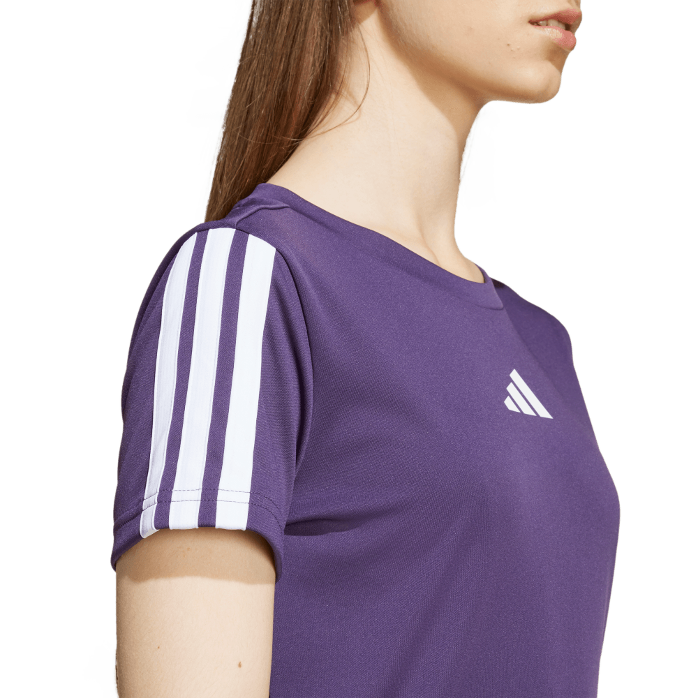 Adidas Jg Tr-Es 3S Tee Camiseta Manga Corta morado de niña para entrenamiento