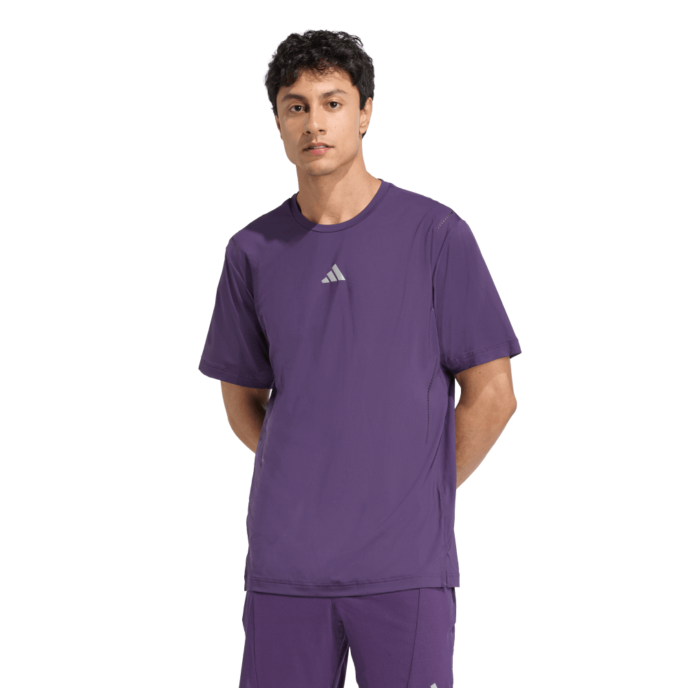 Adidas Cool Feel Tee Camiseta Manga Corta morado de hombre para entrenamiento