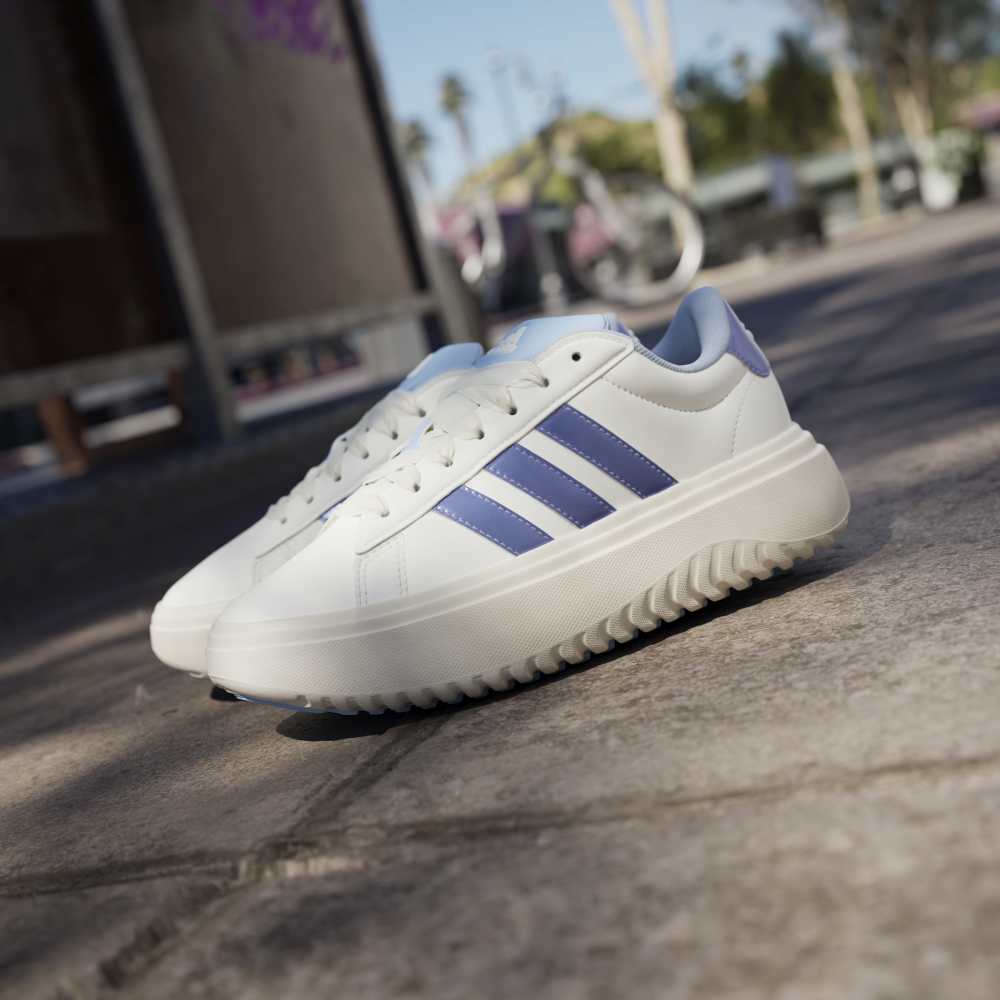 Adidas Tenis Adidas Grand Court De Plataforma blanco de mujer lifestyle