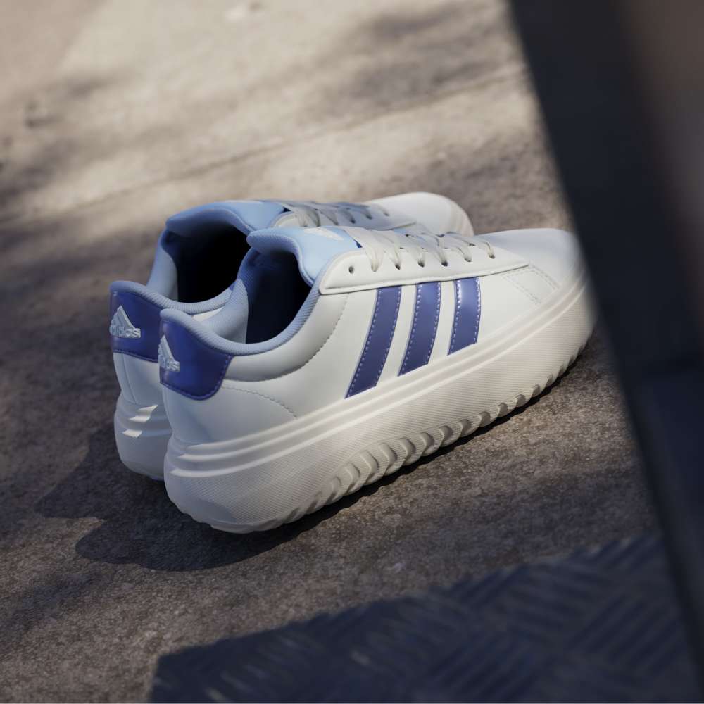 Adidas Tenis Adidas Grand Court De Plataforma blanco de mujer lifestyle