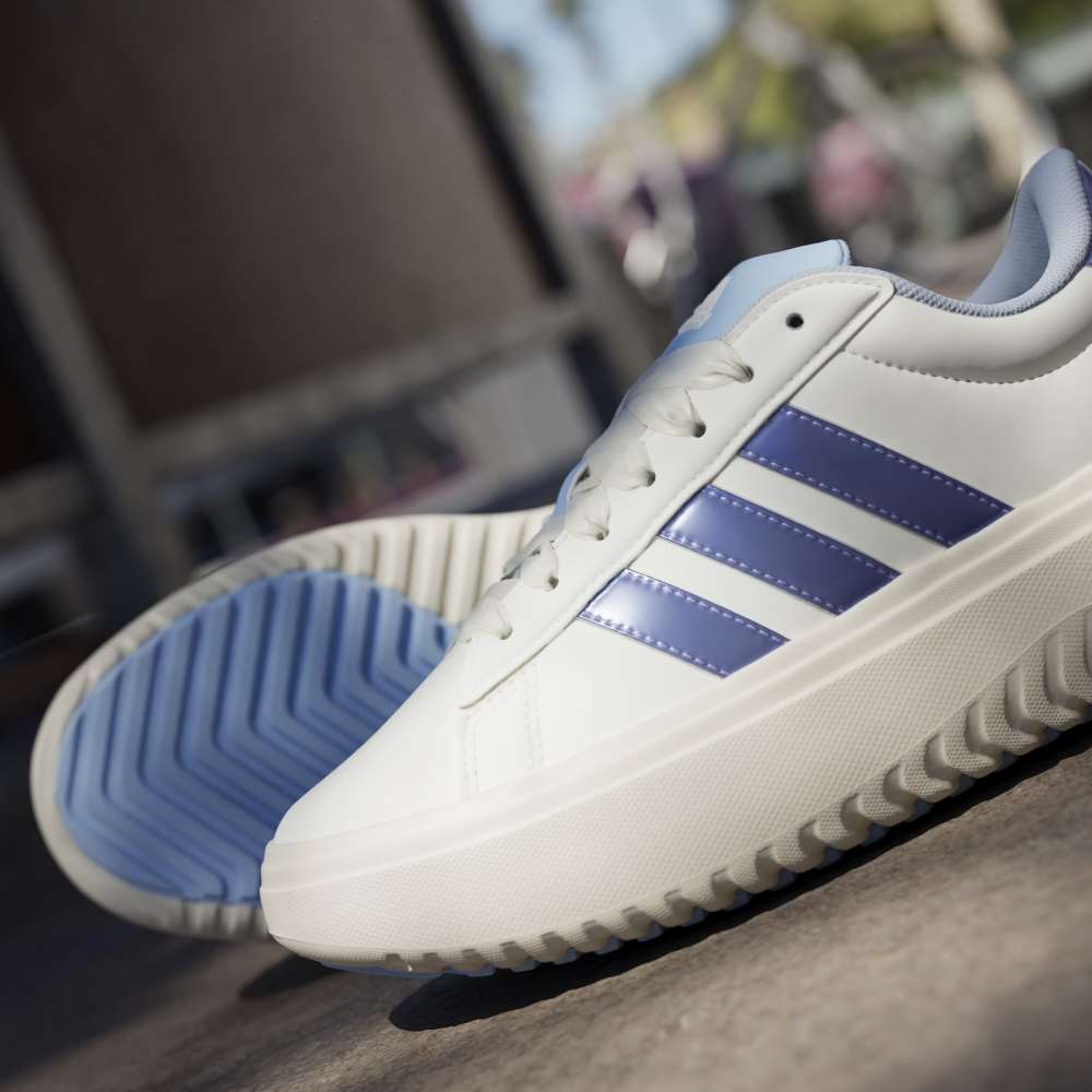 Adidas Tenis Adidas Grand Court De Plataforma blanco de mujer lifestyle